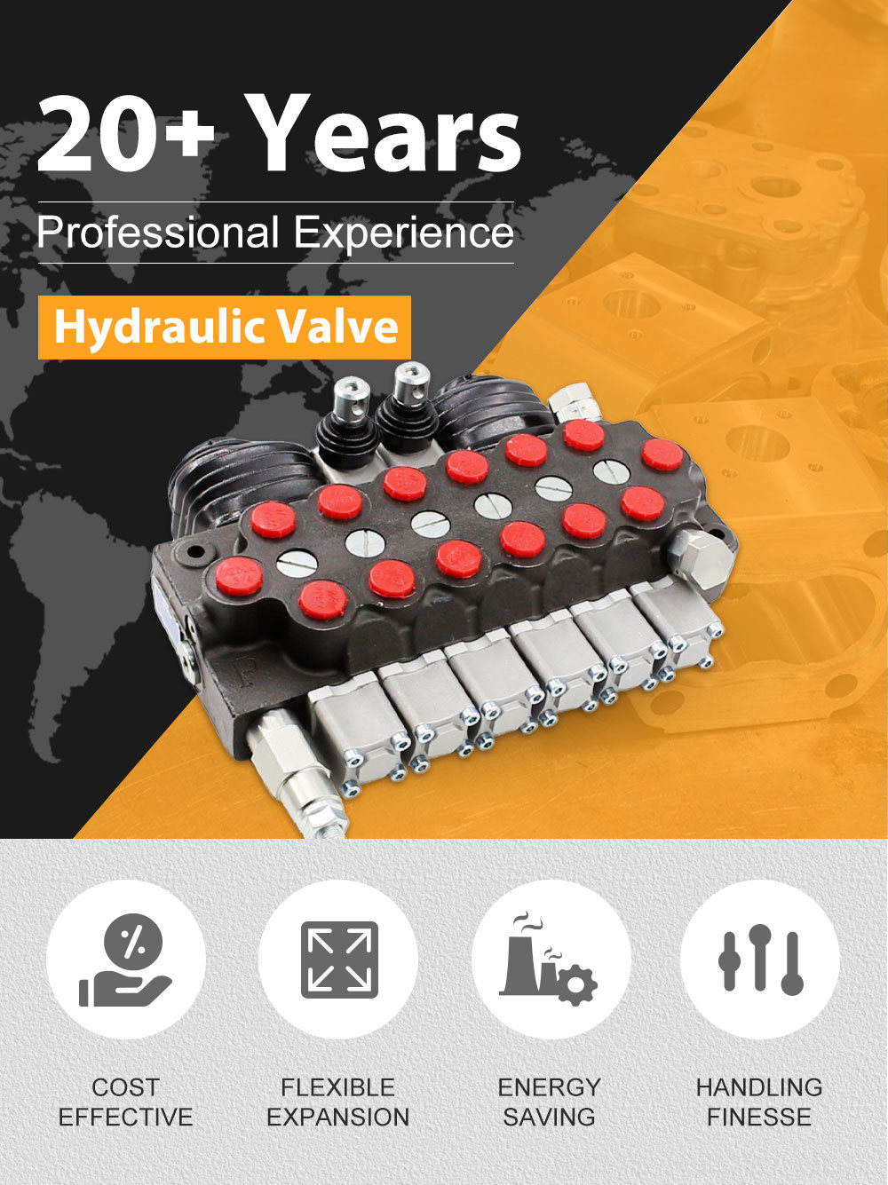 Forklift Spare Parts Hydraulic Valve High-Performance Hydraulic Valves | TR55 Series | Keywords detailed image